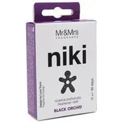 Mr&Mrs Niki Auto Lufterfrischer Nachfüllpackung JRNIKIBX004V00 Nachfüllpackung für Autoduft, Schwarze Orchidee, Schwarz