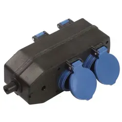 AS Schwabe 60600 Steckdosen-Verteiler Schwarz, Blau