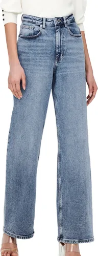 ONLY Damen High Waist Jeans ONLJUICY - Stylische High Waist Jeans mit lockerem Schlag, gefertigt aus 98% Baumwolle für hohen Tragekomfort und unterstützt die Better Cotton Initiative.