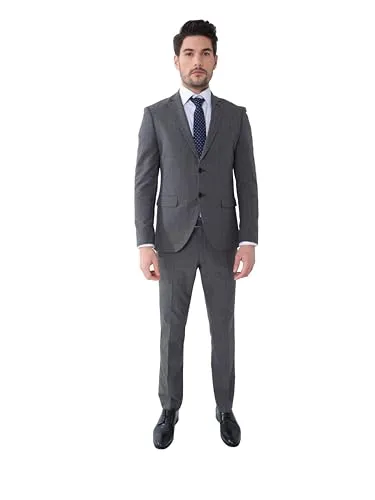 Steffen Klein Designer Herren Business Anzug Slim Fit 2-Teilig Kariert