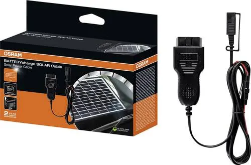 Ams-Osram Batterieladegerät BATTERYcharge SOLAR Cable OSPOBD - Photovoltaik-Zubehör mit effizienter Solar-Ladefunktion für nachhaltige Energieversorgung und umweltfreundliches Laden.