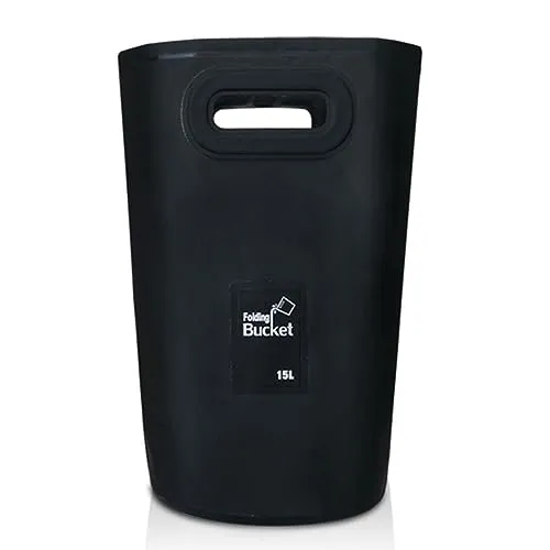 Liter Campingeimer Eimer faltbar Falteimer Camping Wassereimer Putzeimer, Größe:15 Liter, Farbe:Schwarz 15