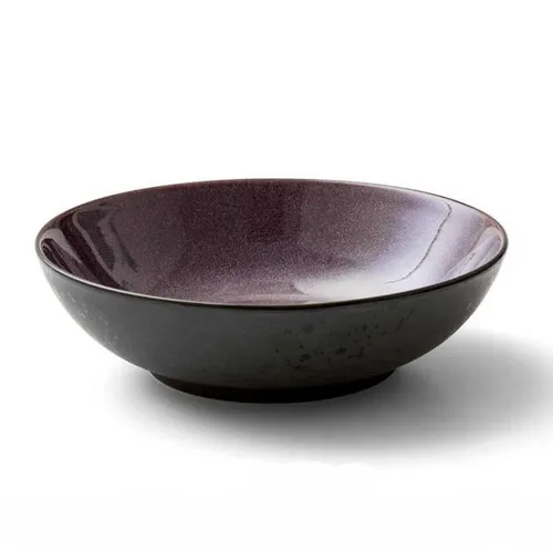Bitz Salatschüssel Salatbowl black/lilac 24 cm - Rührschüssel aus Steinzeug mit einzigartiger Glanz-Farbglasur, jedes Stück ein Unikat. Perfekt für Salate oder Suppen und bringt skandinavisches Design auf Ihren Tisch.