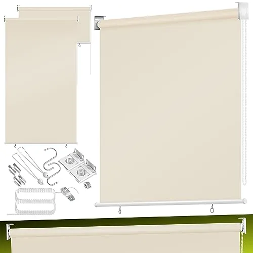 KESSER® Senkrechtmarkise 180 x 240 cm - Sichtschutz für den Garten, wetterbeständig und leicht montierbar – ideal für Balkon, Terrasse und Garten, bietet optimalen Sonnenschutz und Privatsphäre.