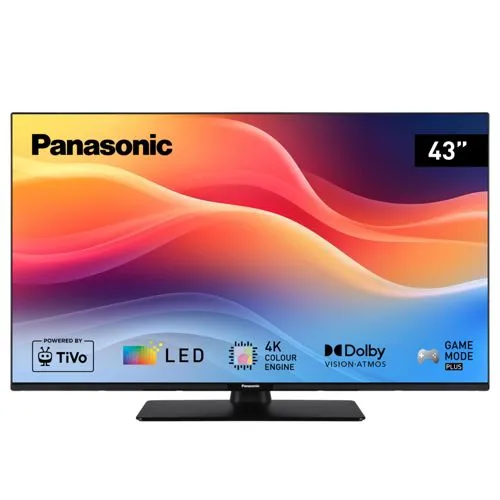 Panasonic TB-43W61AEZ Black 43 Zoll 4K Ultra Smart TV - Fernseher mit brillanter QLED-Technologie, 43 Zoll Bildschirmgröße und 4K Ultra HD für atemberaubende Bildqualität und Smart-Funktionen.