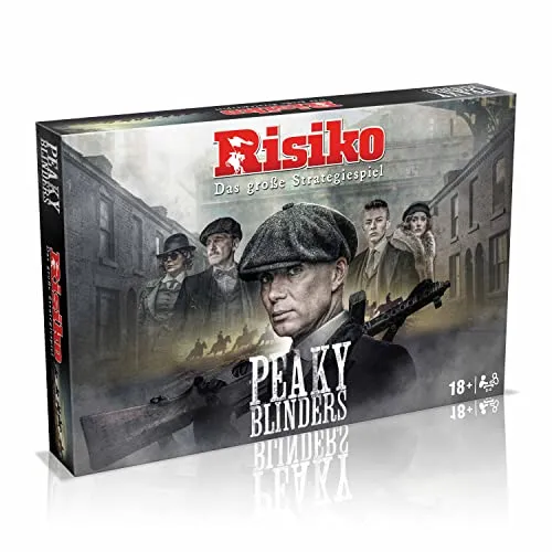 Risiko - Peaky Blinders - Gesellschaftsspiel im Peaky Blinders-Universum, übernehme die Kontrolle über Gangs und erobere Gebiete durch Strategie und Täuschung.
