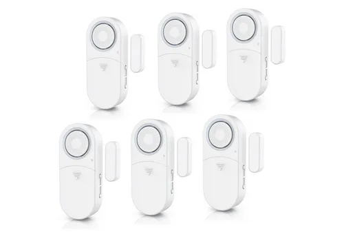BEARWARE Fensteralarm / Türalarm, 120 dB Signalton für Einbruchschutz - Effektiver Fenster- und Türalarm mit 120 dB, ideal für den Einsatz zu Hause. Einfache Montage mit Klebestreifen, inklusive Batterien. Schützen Sie Ihr Zuhause zuverlässig!