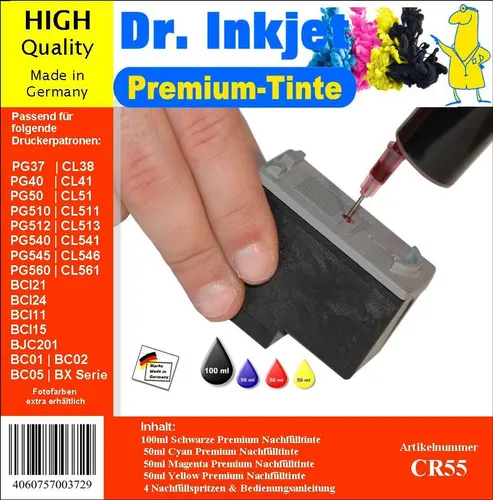 PG540 + CL541 Druckertinte 250ml Dr. Inkjet Starterpack