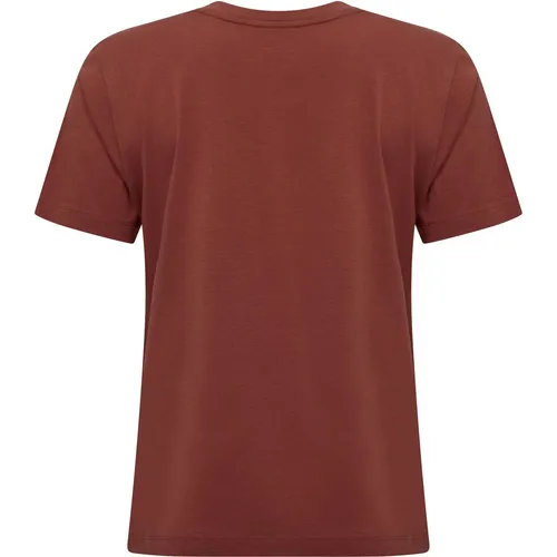 Salewa Women's Eagle 3Cime T-Shirt - Bequemes Damen-T-Shirt in Rot - T-Shirt aus 80% Baumwolle und 20% Lyocell, ideal für Wanderungen. Größe 36, kombiniert Komfort mit Funktionalität für Outdoor-Enthusiasten.