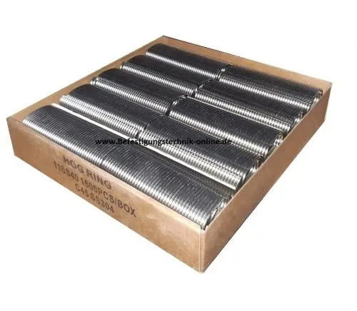 C-RING Klammer Hog Ring 11GLF40 HR45 GALFAN - Tackerklammern, hochfeste verzinkte Stahl-Klammern mit 1600 Stück pro Packung, ideal für Bostitch Gabionen Zangen.
