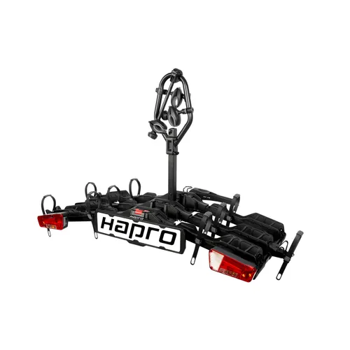 Hapro Atlas Premium Xfold III Fahrradträger für 3 Fahrräder, abklappbar, schwarz