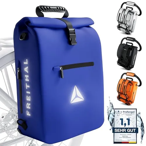 FREITHAL 3in1 Fahrradtasche Rucksack 25L, Blau