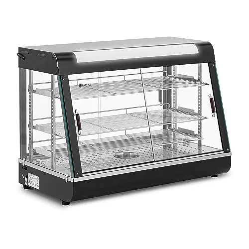 Royal Catering Speisenwärmer 1600 W - Stövchen mit 3 Ablagegittern für optimale Warmhaltung von Speisen, ideal für Gastronomie und Buffets.