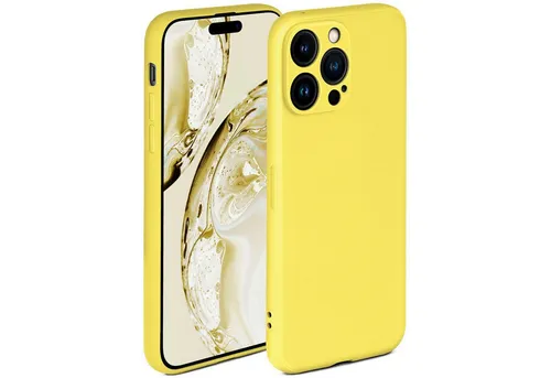 ONEFLOW Handyhülle für iPhone 14 Pro Max Hülle Silikon Soft Case Sommer Gelb 6,7 Zoll, Silikonhülle Cover Dünn Handytasche TPU Schutzhülle mit Kameraschutz