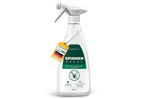Silberkraft Insektenspray Silberkraft Spinnenspray gegen Spinnen in Haus, Wohnung & Garten, 500 ml, 1-St., Langzeitwirkung, Alternative zu Spinnengift & Spinnenfallen
