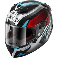 Shark Race-R Carbon Pro Aspy Integralhelm - Motorradhelm mit Carbon-/Aramidfaser-Schale, kratzfestem Visier der optischen Klasse 1 und optimalem Tragekomfort für anspruchsvolle Fahrer.