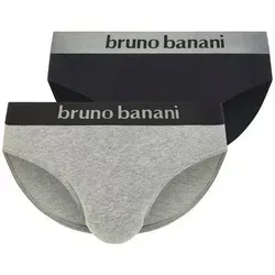 Bruno Banani Slip Flowing (2er Pack) mit Logobund bunt|grau|schwarz S