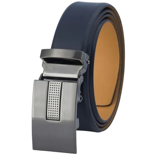 LINDENMANN Automatik Ledergürtel Herren 32 mm marine in blau von Lindenmann