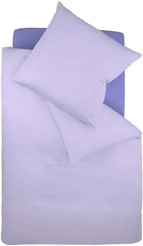 fleuresse Bettwäsche Colours - 3-teilig in Mako-Satin, uni lila - Bettwäsche aus 100% Baumwolle, mit verdecktem Reißverschluss für einfachen Bezug. Pflegeleicht und hautfreundlich, ideal für einen erholsamen Schlaf.