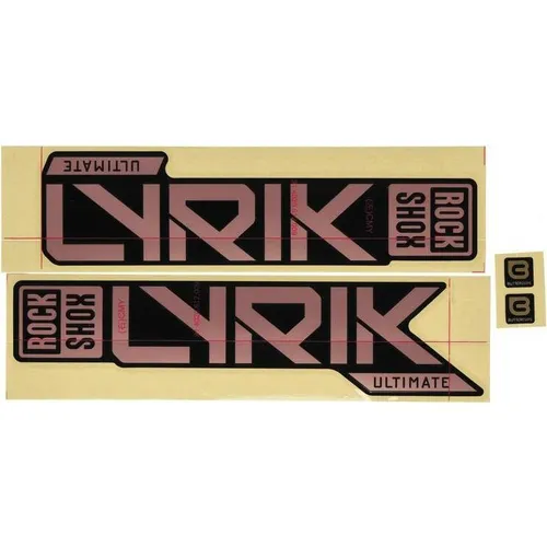 ROCKSHOX Sticker Decal Set für Lyrik Ultimate - Radgabeln – Perfekte Anpassung für deine Federgabel mit selbstklebenden Aufklebern in mattem Kupfer für einen individuellen Look.