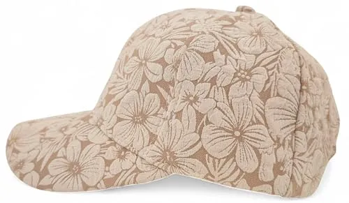 styleBREAKER Baseball Cap mit Blumenmuster in Beige