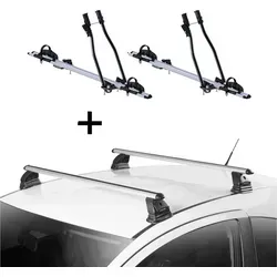 Fahrradträger SAGITTAR + Dachträger VDP EVO ALU für Fiat Fiorino 1987-2001 - Praktisches Set mit 2x Fahrradträger und Dachträger für Fiat Fiorino 3-5 Türen. Ideal für den sicheren Transport von bis zu 2 Fahrrädern, einfach zu montieren und vielseitig einsetzbar.