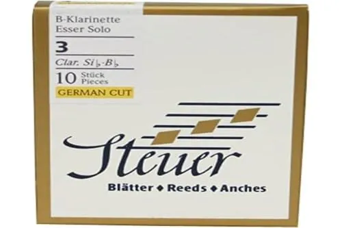 Steuer Blatt BB-Klarinette Solo White Line 3.5 - Blätter für Holzblasinstrumente, 10er-Packung mit optimaler Flexibilität und Klangqualität für professionelle Klarinettisten.