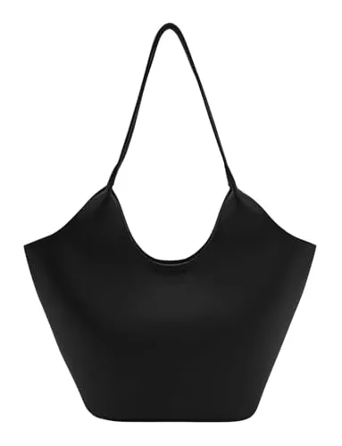 Seidenfelt Nelma Shopper Tasche 45 cm schwarz - Handtaschen: Stilvolle und geräumige Shopper Tasche aus hochwertigem Material, perfekt für den Alltag und besondere Anlässe.