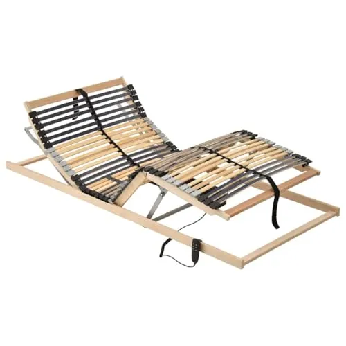vidaXL Elektrischer Lattenrost 90x190 cm - Lattenrost mit 39 Latten in 7 Zonen für optimalen Komfort und Flexibilität - ideal für erholsamen Schlaf.