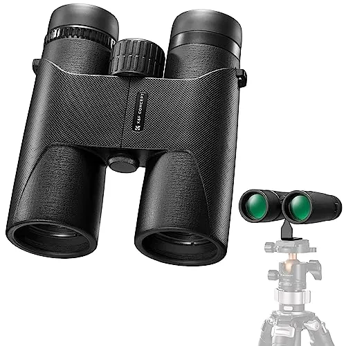 K&F Concept Fernglas Erwachsene 10 * 42 HD Ferngläser Schwarz BAK4 mit Stativumbauhalterung für Vogelbeobachtung, Jagd, Wandern, Sightseeing
