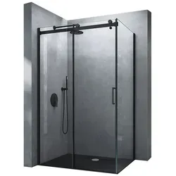 Mai & Mai Eckdusche Duschkabine mit Softclose Schiebetür in schwarz von Mai & Mai