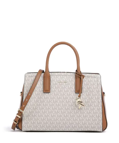 Michael Kors Laila Handtasche elfenbein/braun 30R5G9IS6B-149 - Damen-Schultertaschen mit modernem Canvas-Design, ideal für stilbewusste Frauen, die Funktionalität und Eleganz schätzen.