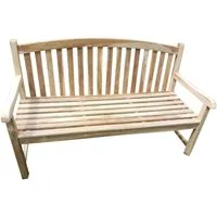 Produktbild Lex Teak Sitzbank Bank Gartenbank Holzbank Teakbank Parkbank Windsor 180cm