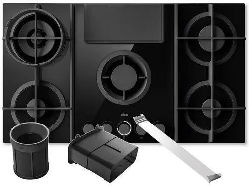 Elica SET NikolaTesla Flame Evo PRF0196341 Kochfeldabzug Gas + Installationsset Umluft KIT0199838