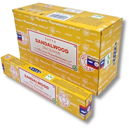 Satya Räucherstäbchen x LAVISA, Meditation, Aromatherapie, Duft (Sandelholz)