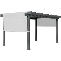 Sojag Aluminium Pavillon Yamba Pergola 1016 - Anthrazit - Pavillon aus rostfreiem Aluminium mit einem ausziehbaren Stoffdach für flexiblen Schatten. Ideal für gemütliche Sitzecken im Freien und witterungsbeständig.