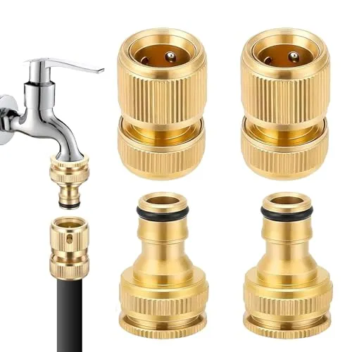Stück Messing-Schlauch-Fitting-Set,1/2 zoll Messing Schlauchanschluss,für 3/4