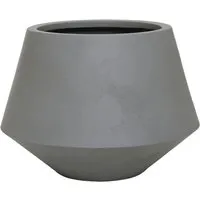 VIVANNO Blumentopf Fiberglas BERBELIT Rund - Grau Beton-Design - Moderner Blumentopf in Beton-Optik, gefertigt aus robustem, frostsicheren Fiberglas. Ideal für Innen- und Außenbereiche, bietet er Platz für kreative Pflanzenarrangements und setzt stilvolle Akzente.