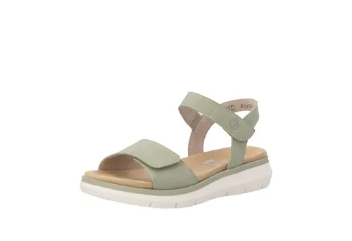 Remonte Keilsandalette Sommerschuh mit Klettverschluss in Salbei, Größe 39