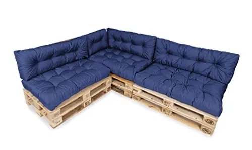 TexDeko® Garden Palettenkissen 120x80x18cm - Wasserabweisend und UV-beständig - Sofas: Premium Palettenauflage für In- & Outdoor mit hohem Sitzkomfort, wasserabweisend und UV-beständig, ideal für Garten oder Wohnzimmer.