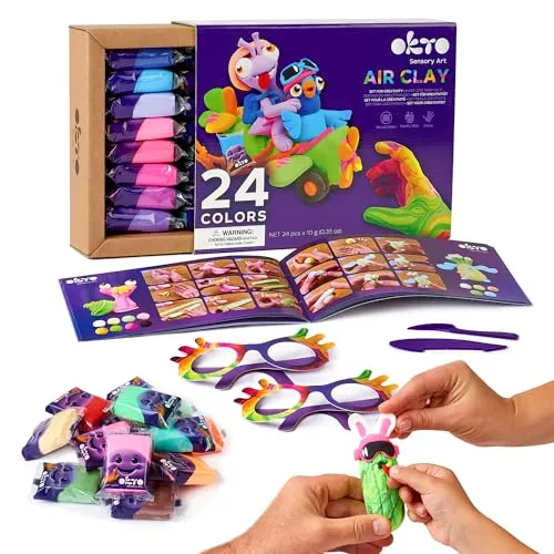 Okto 24 colors set with air clay