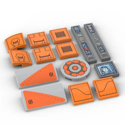 Upgrade-Kit für LEGO Super Heroes 76193 Das Schiff der Wächter - LEGO Upgrade-Kit mit 14 bedruckten Teilen, ideal für kreative Baumeister ab 14 Jahren, ersetzt Sticker für ein hochwertigeres Bau-Erlebnis.