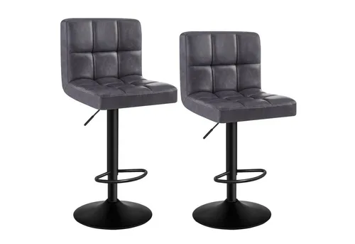 Woltu Barhocker (2 St) mit Rückenlehne in Antiklederoptik von WOLTU
