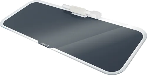 Leitz Notizboard 5269-00-89, Cosy, 15 x 38cm - Präsentation: Dekoratives, kratzfestes Glas-Notizboard aus bruchfestem Sicherheitsglas mit integriertem Stiftehalter. Ideal für Schreibtische, minimalistisch und einfach abwischbar.
