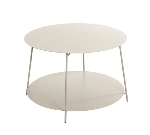 HAKU Möbel Beistelltisch in grau (Kaschmirgrau) - Modernes Design aus pulverbeschichtetem Stahlrohr, ideal für stilvolle Akzente im Wohnzimmer. Belastbarkeit von 15 kg pro Ablage für vielseitige Nutzung.