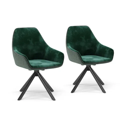 Vicco Esszimmerstuhl Eleganza, Grün, 2er Set