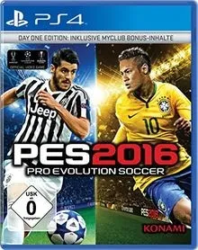 PES 2016 - Day 1 Edition für PlayStation 4 - Fußballsimulation mit realistischen Grafiken und verbesserten Gameplay-Mechaniken für ein packendes Spielerlebnis auf der Konsole.