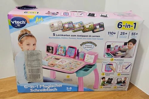 VTech 6-in-1 Magischer Schreibtisch Lernstation Pink ab 3 Jahren 7508