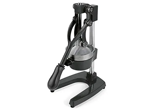 EVA Zitruspresse Granatapfelpresse 39 cm schwarz - Entsafter aus robustem Metall, ideal für alle Zitrusfrüchte. Mit abnehmbarem Filter für einfache Reinigung und großem Presskegel für effizientes Auspressen.