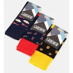 Ladeheid Socken Damen und Herren 3er Pack Socken AT006 bunt 43-46